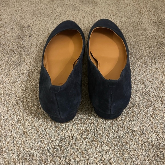 J.Crew Suede Navy Blue Ballet flats with heel - Picture 8 of 8